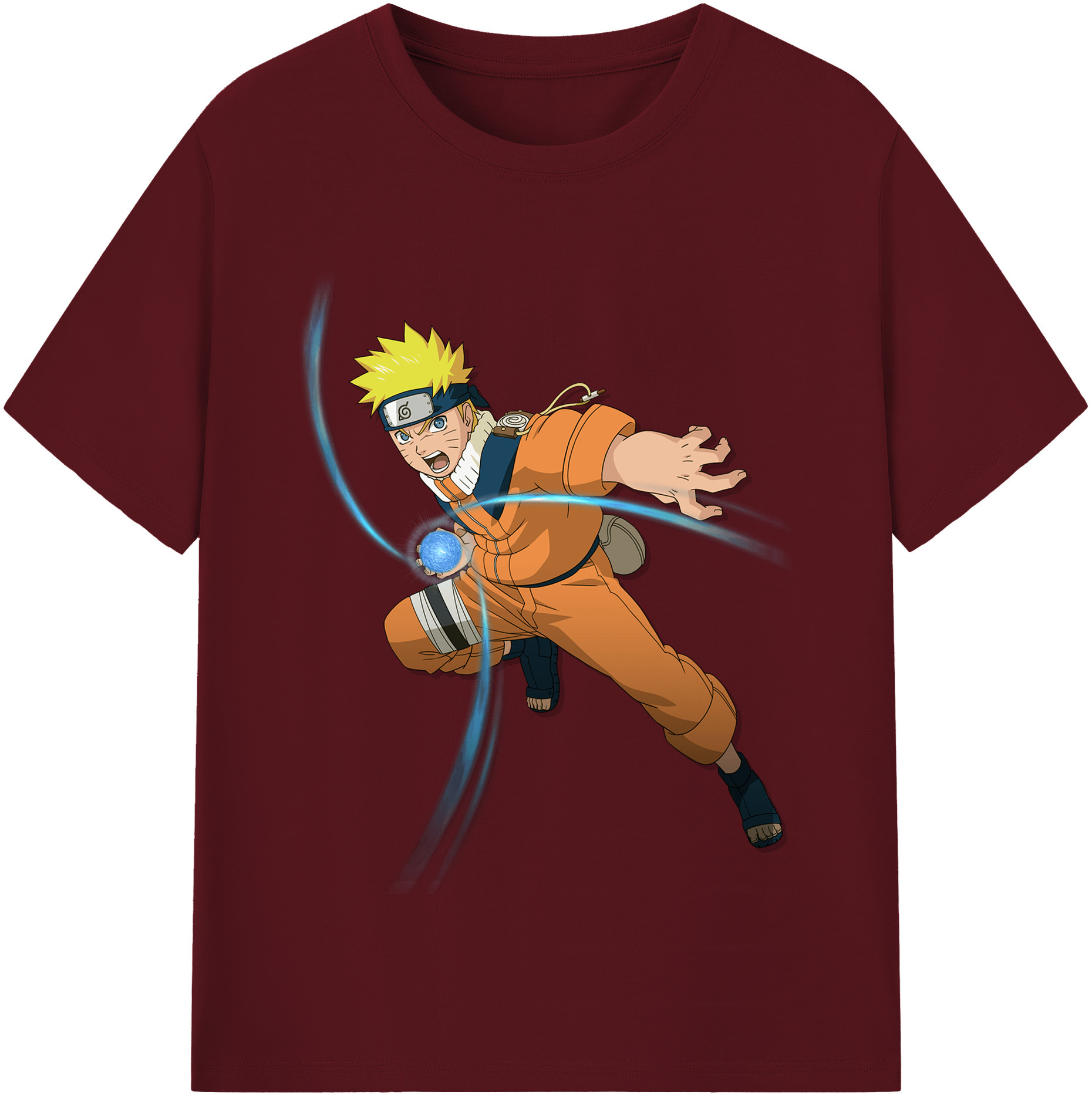 （画像用） NARUTO -ナルト- うずまき ナルト Uzumaki Naruto 綿100％半袖Tシャツ（フロントプリント）